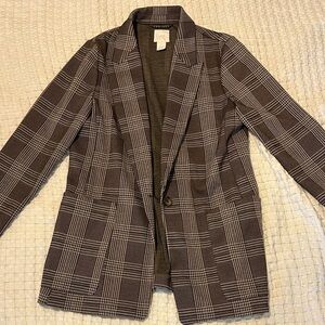H&M Dark Brown Textured Blazer